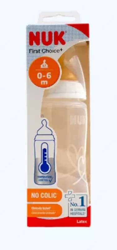 Nuk Бутылка FC+ Temp с латексной соской, сердце, 300 мл — 1