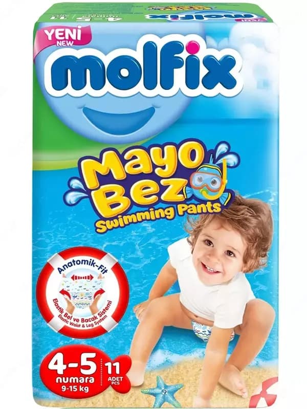 Molfix Подгузники-трусики для плавания Swimsuit размер 4-5 (9-15 кг) 11 шт. — 1