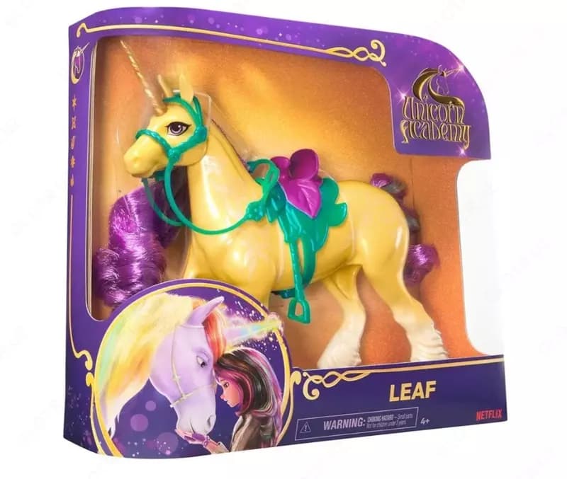 Unicorn Academy – Единорог Leaf с аксессуарами для верховой езды — 1