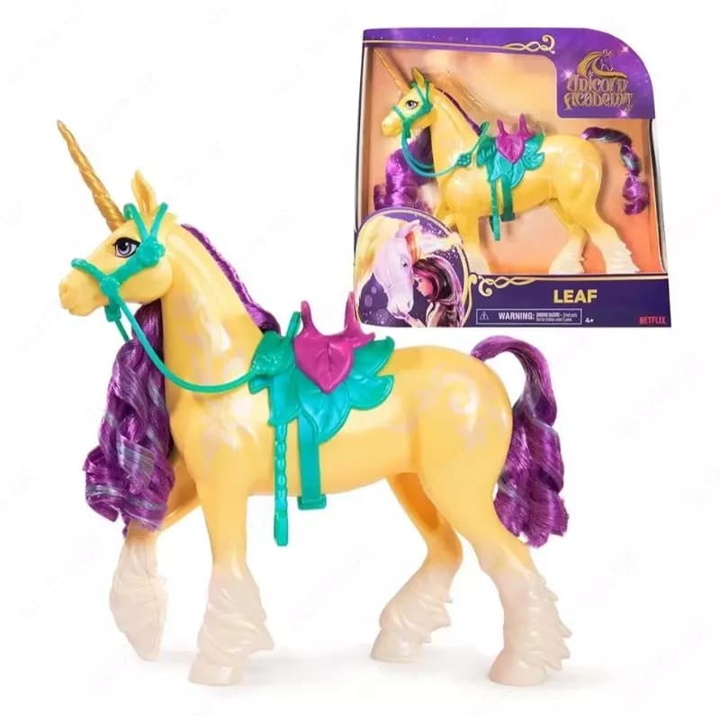 Unicorn Academy – Единорог Leaf с аксессуарами для верховой езды — 2