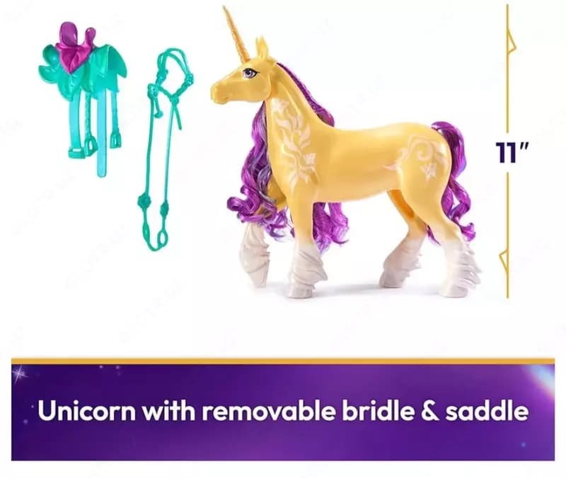 Unicorn Academy – Единорог Leaf с аксессуарами для верховой езды — 3