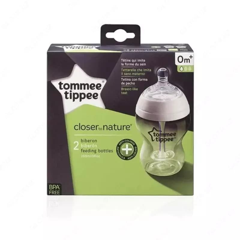 Антиколиковая бутылочка Tommee Tippee, 125 мл., 250 мл., 0-6, 6+, 18+ — 2