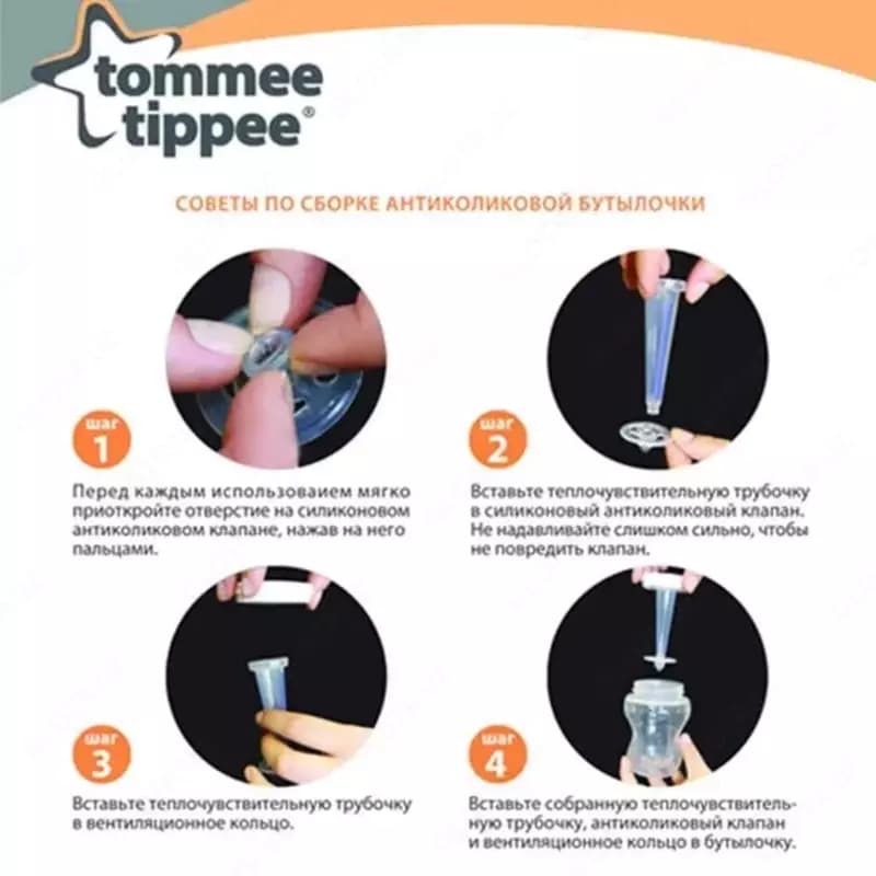 Антиколиковая бутылочка Tommee Tippee, 125 мл., 250 мл., 0-6, 6+, 18+ — 4