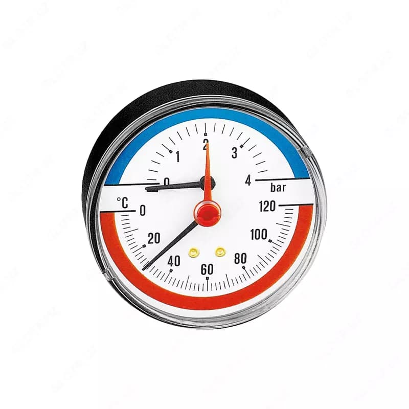 TEMPERATURE PRESSURE GAUGE 0–4 BAR 80MM (Термоманометр 0–4 бар, Ø80 мм) — 1