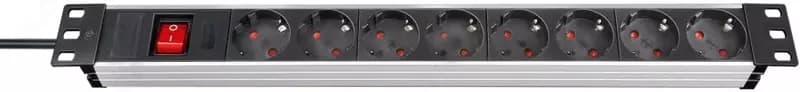 PDU Удлинитель Premium-Line Technic Alu 19; 8 розеток; кабель 2 метра; с выключателем — 2