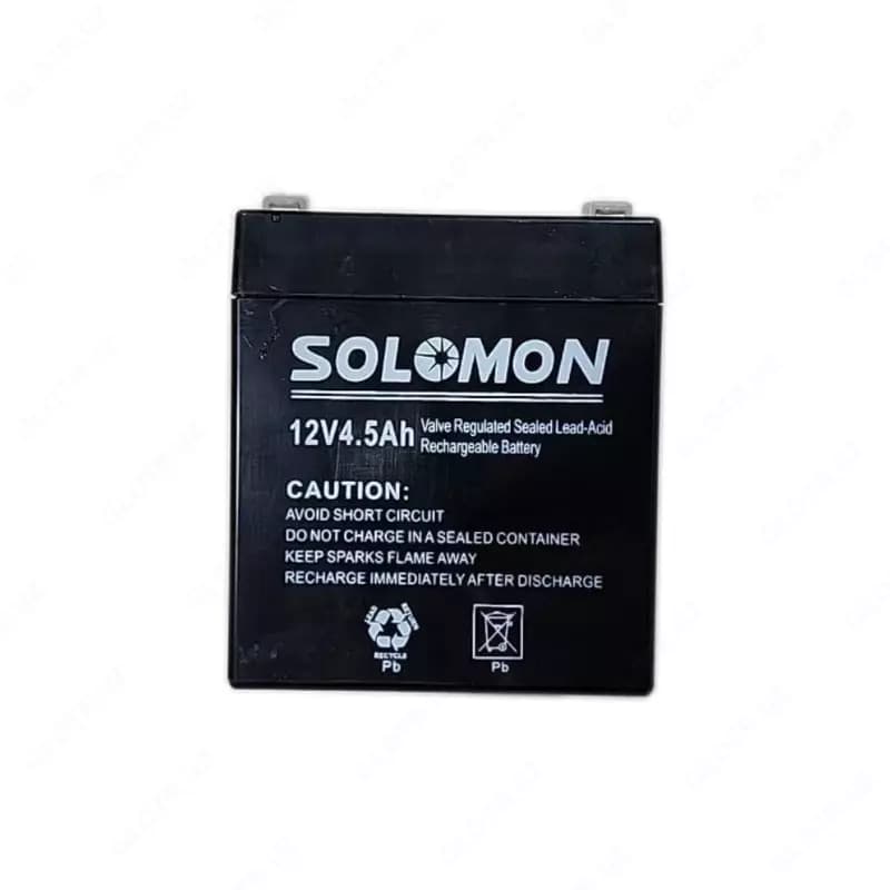 Гелевый Аккумулятор Solomon -12v 4.5AH (Свинцово-кислотный) Черный — 2