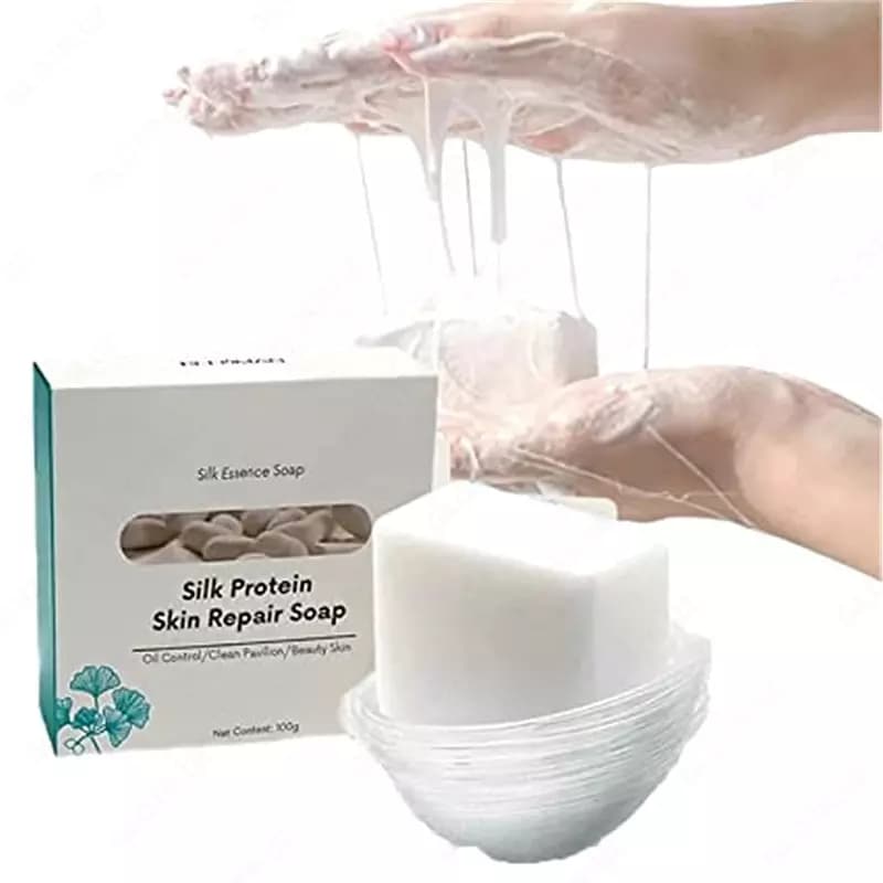 Фиброиновое мыло из козьего молока Befuman Silk Protein Skin Repair — 1