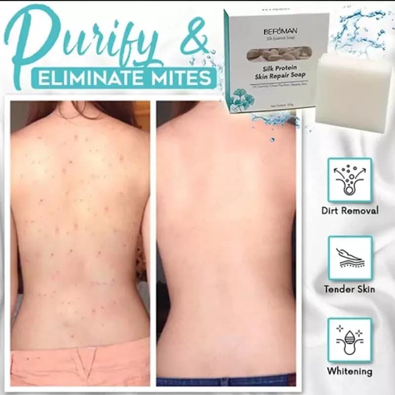 Фиброиновое мыло из козьего молока Befuman Silk Protein Skin Repair — 6