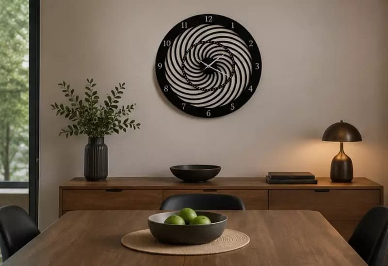 Металлические настенные часы в форме Круг — 3
