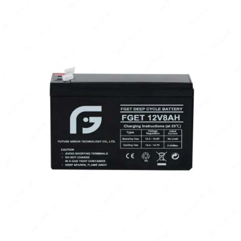 Аккумулятор FGET-12v 8AH (Свинцово-кислотный) Черный — 2