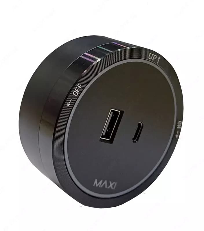Трек USB/ Type-C Розетка, Подвижная с подсветкой 3А 5В - MAXI — 2