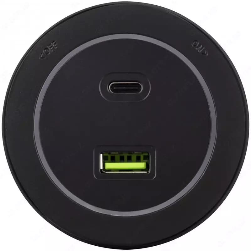 Трек USB/ Type-C Розетка, Подвижная с подсветкой 3А 5В - MAXI — 3