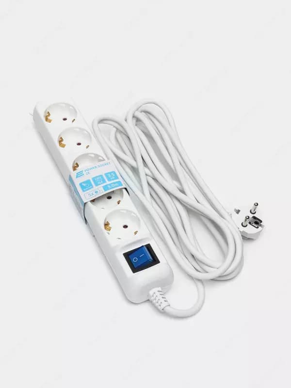 Сетевой фильтр 1.8 М 2E Surge protector 5X Schuko switch — 1