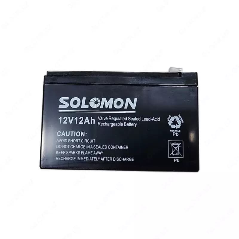 Гелевый Аккумулятор Solomon -12v12AH (Свинцово-кислотный) Черный — 2