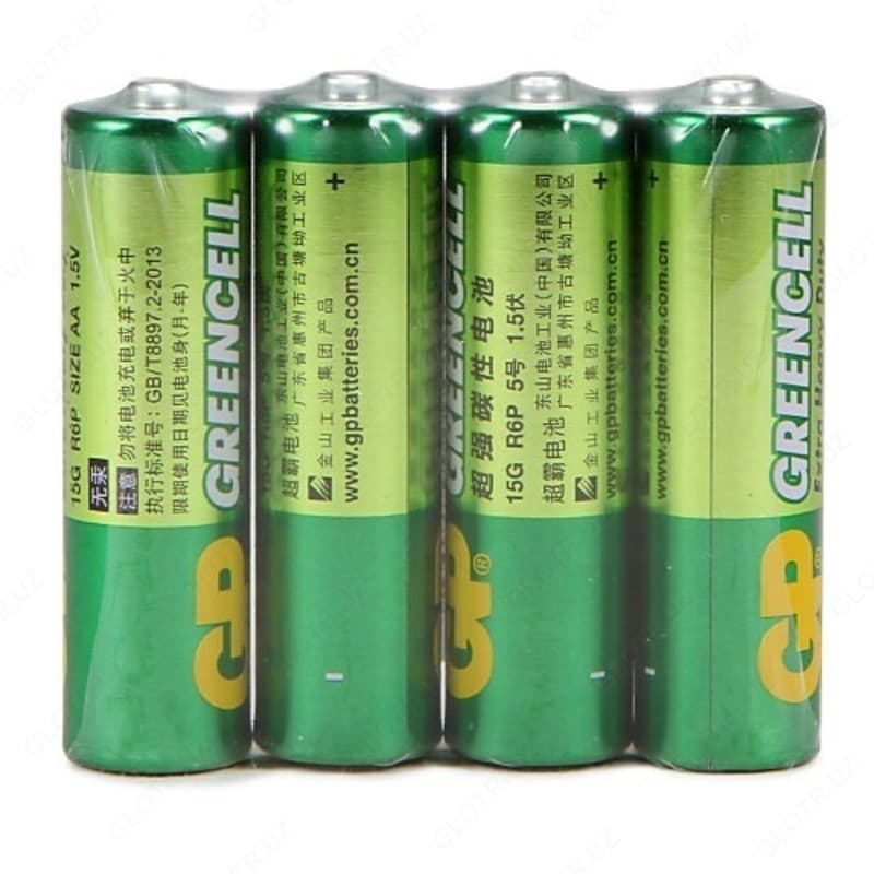 Батарейка GP GREENCELL 1.5V (R6) AA 4*Целлофан — 1