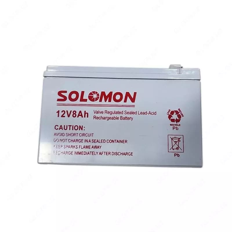 Гелевый Аккумулятор Solomon - 12v 8AH (Свинцово-кислотный) Белый — 2