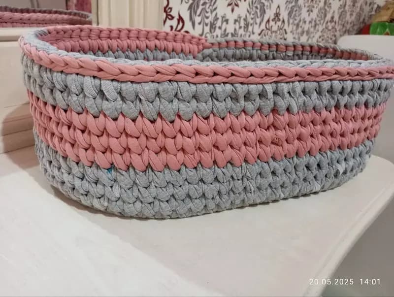 Овальная корзинка с деревянным дном — 1