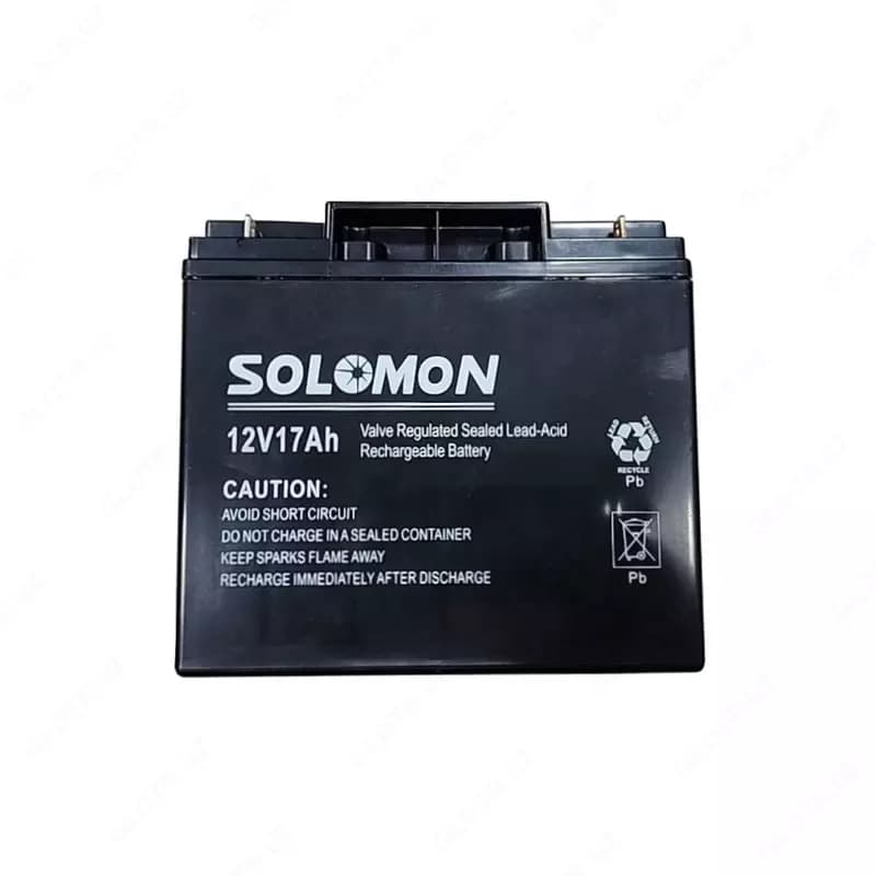 Гелевый Аккумулятор Solomon -12v17AH (Свинцово-кислотный) Черный — 2