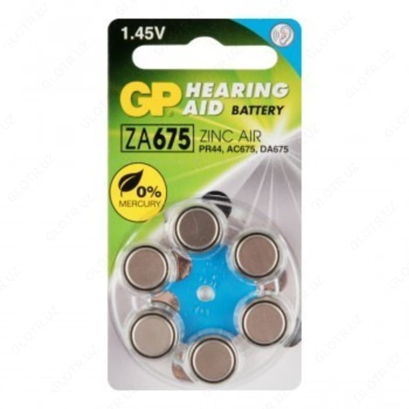 Батарейка GP ZINC- AIR 1.45V (ZA675F) 6*BL — 1
