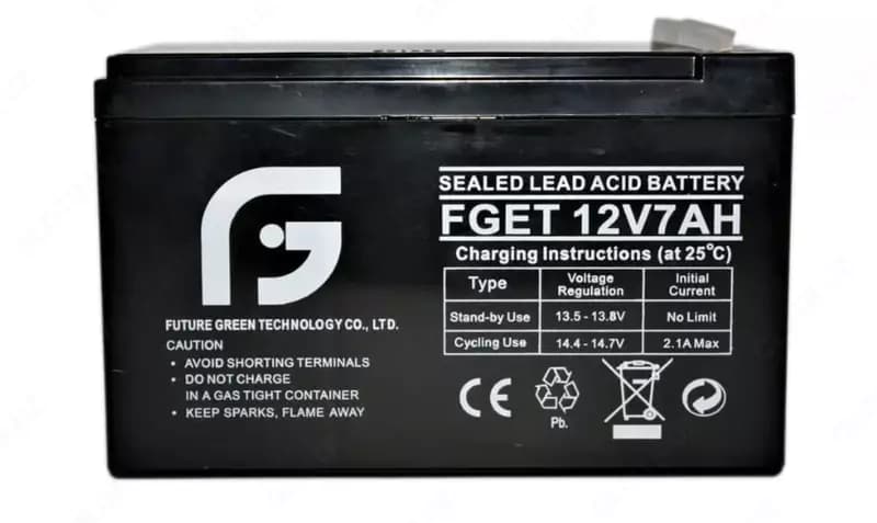 Аккумулятор FGET-12v 7AH (Свинцово-кислотный) Черный — 1