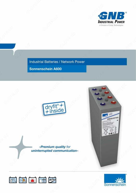 Аккумуляторные батареи Sonnenschein A600 — 2