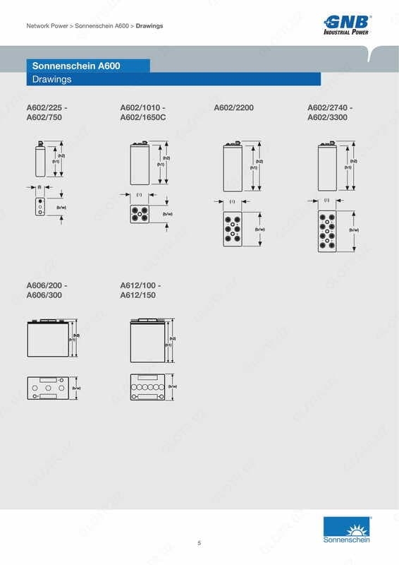 Аккумуляторные батареи Sonnenschein A600 — 5