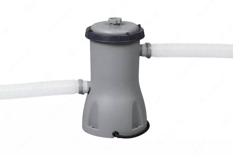Сборный бассейн (круглый) с аксессуарами ”Bestway” Steel Pro МАX 56488, каркасный, d 457 х 107 см (Серый/белый) — 3