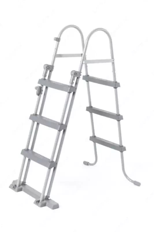 Сборный бассейн (круглый) с аксессуарами ”Bestway” Steel Pro МАX 56488, каркасный, d 457 х 107 см (Серый/белый) — 5