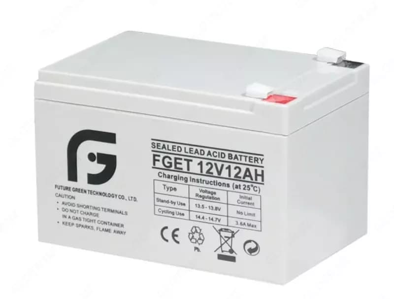 Аккумулятор FGET-12v 12AH (Свинцово-кислотный) Белый — 1