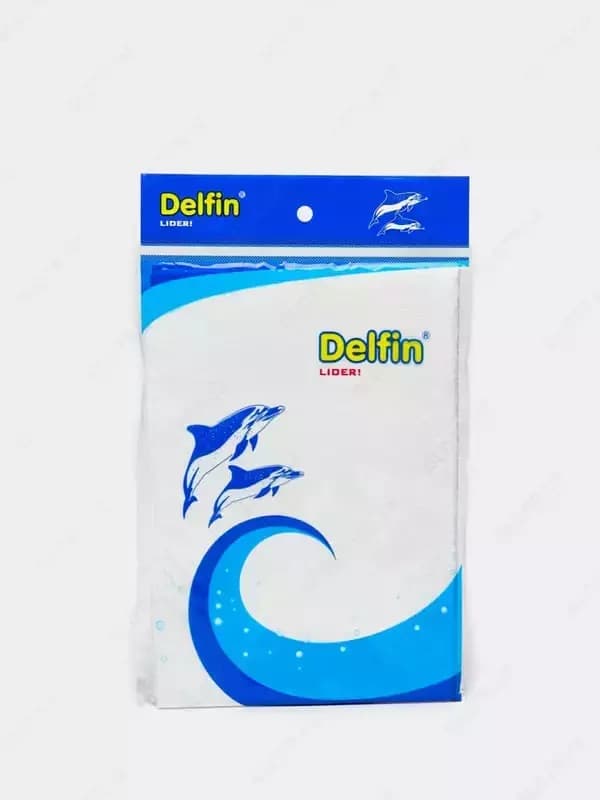 Салфетка ”DELFIN” Lider, 50х35 см 1 шт., уп. ПЭТ (Белая) — 1