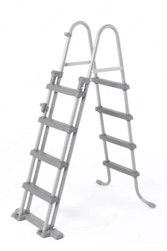 Сборный бассейн (круглый) с аксессуарами ”Bestway” Steel Pro МАX 56438, каркасный, d 457 х 122 см (Серый/белый) — 5
