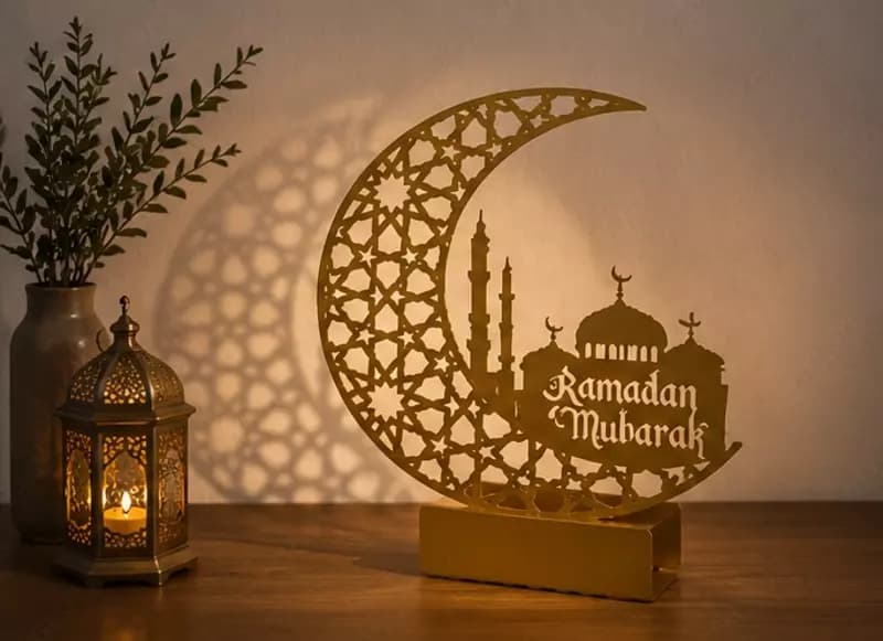 Декор «Ramadan Mubarak» — полумесяц с мечетью — 2