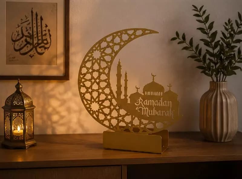 Декор «Ramadan Mubarak» — полумесяц с мечетью — 3