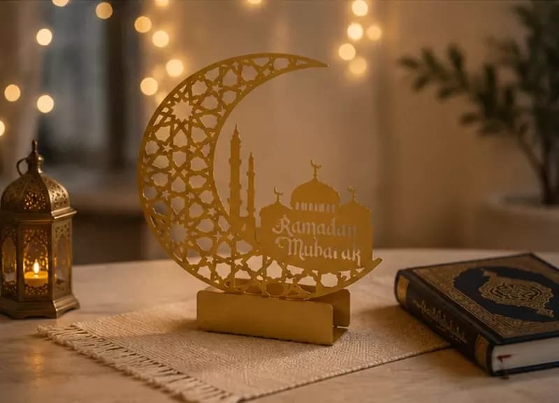 Декор «Ramadan Mubarak» — полумесяц с мечетью — 4