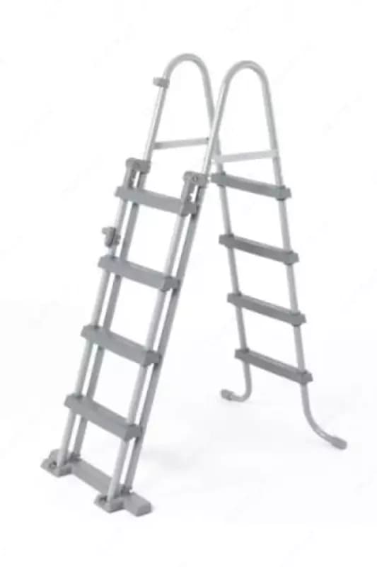 Сборный бассейн (круглый) с аксессуарами ”Bestway” Steel Pro МАX 56420, каркасный, d 366 х 122 см (Серый/белый) — 6