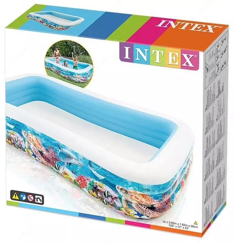 Бассейн надувной (прямоугольный) ”INTEX” Морской риф, 305х183х56 см (Арт.- 58485NP) — 3