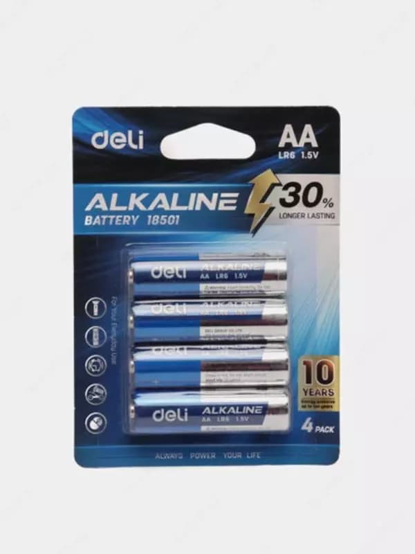 Батарейки AА LR6 1.5V 4шт 18501 Deli (блистер) — 1