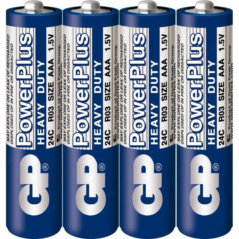 Батарейка GP POWERPLUS 1.5V (R03) AAA 4*Целлофан — 1