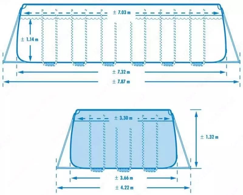Прямоугольный Бассейн INTEX 26364 Ultra XTR Frame — 6