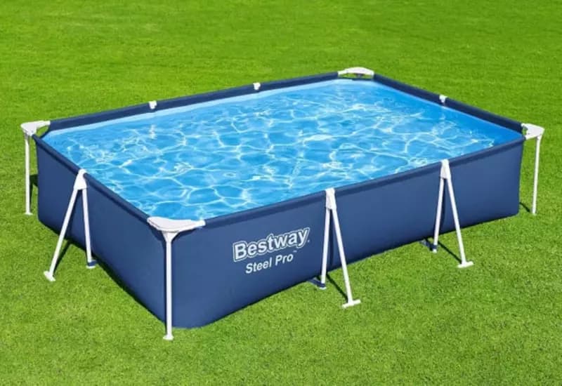 Сборный бассейн (прямоугольный) ”Bestway” Steel Pro 561МА, каркасный (Голубой/белый) — 3