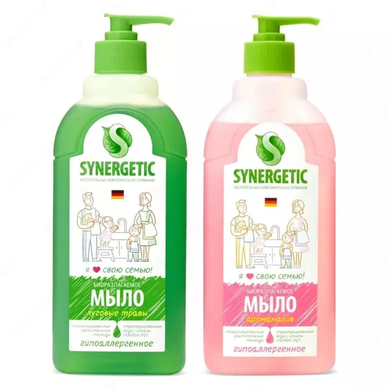 Мыло жидкое для мытья рук и тела Synergetic, 0.5 л — 4