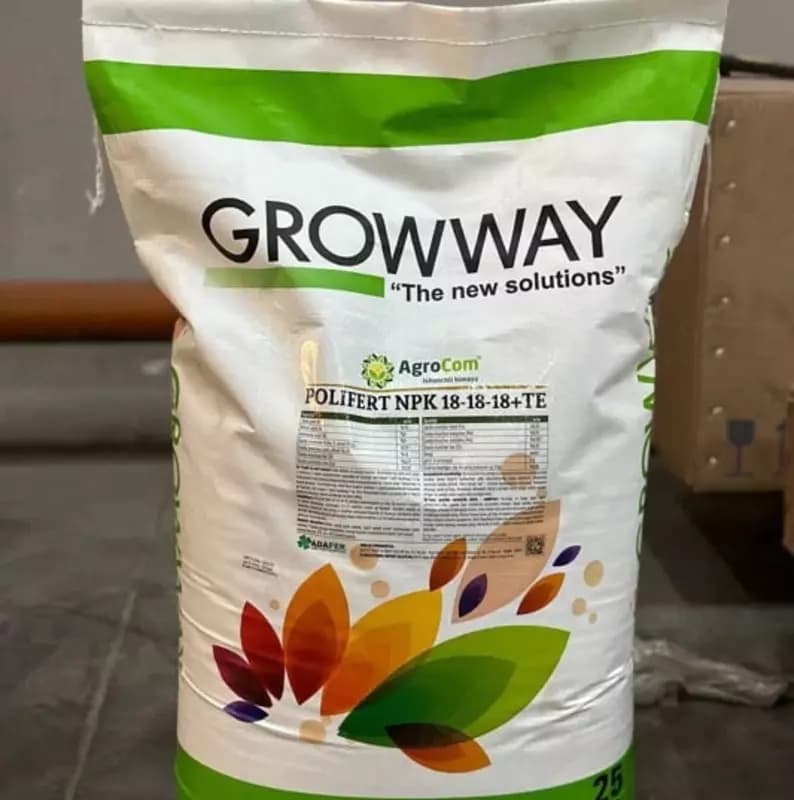 Органо-минеральное удобрение ”Growway” Рolifert Npk 18-18-18+TE (25 кг) — 1