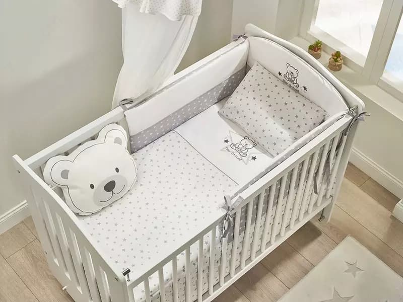 Комплект постельного белья и бортики Sofy Grey от ALMILA🇹🇷 (Турция) — 2