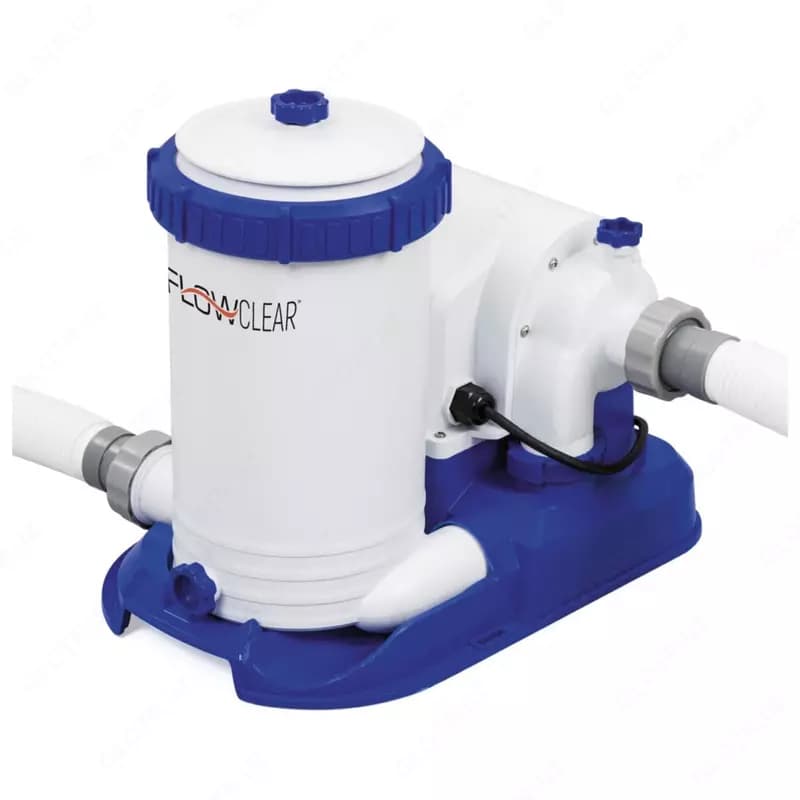 Сборный бассейн (круглый) с аксессуарами ”Bestway” Power Steel 56883, каркасный, d 610 х 132 см (Серая плитка) — 4
