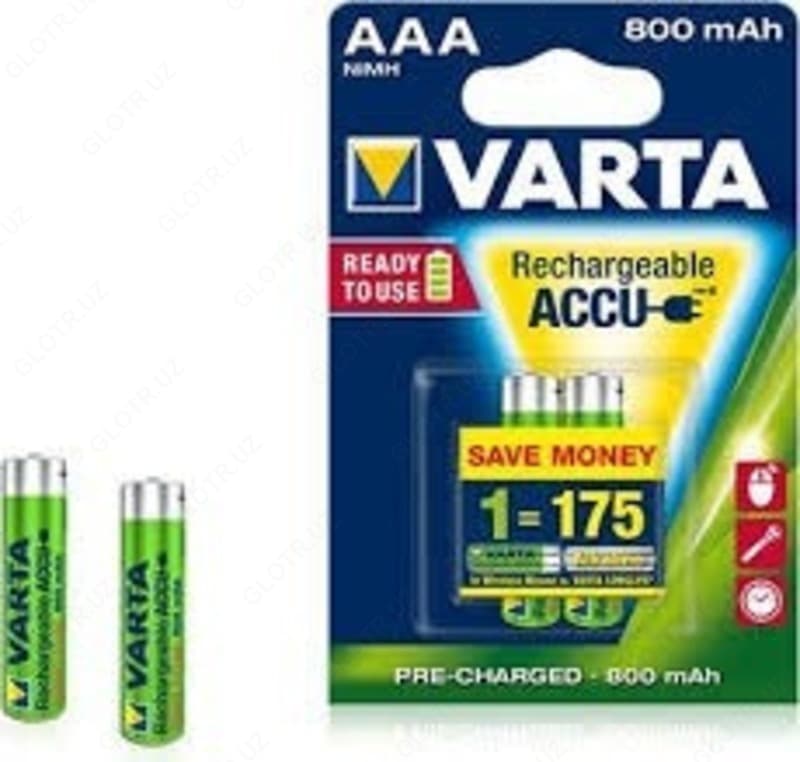 Аккумуляторы VARTA 56703 (AAA) 2*BL 800 mAh R2U — 2