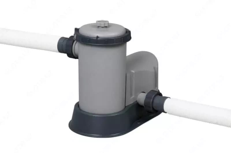Сборный бассейн (овальный) с аксессуарами ”Bestway” Power Steel 56719, каркасный, 610 х 366 х 122 см (Серый) — 2