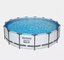 Сборный бассейн (круглый) ”Bestway” Steel Pro МАX 56488, каркасный, d 457х107 см (Серый/белый)