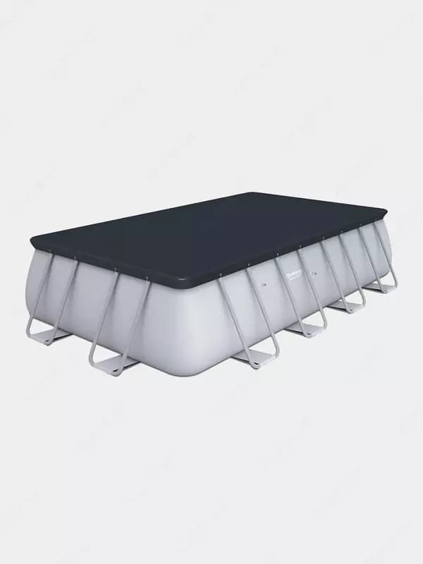 Сборный бассейн (прямоугольный) с аксессуарами ”Bestway” Steel Pro МАX 56670, каркасный, 488 x 244 x 122 см (Серый) — 3