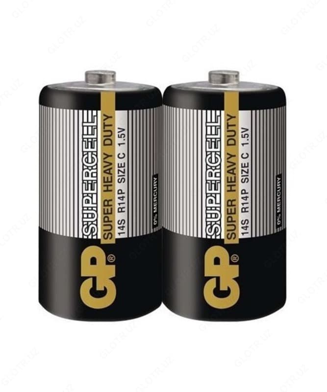Батарейка GP SUPERCELL 1.5V (R14) 2*Целлофан — 1
