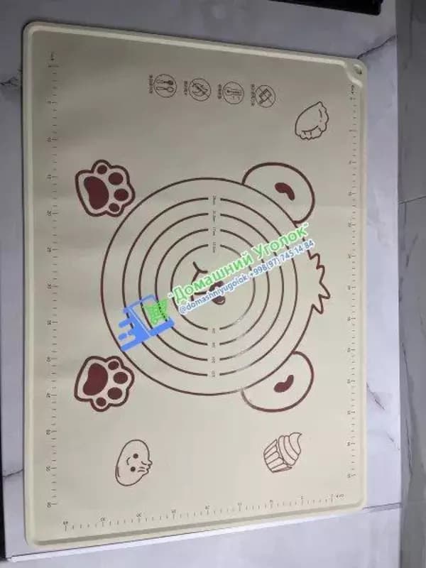 Силиконовый коврик для раскатки теста и выпечки (70*50см.). — 8